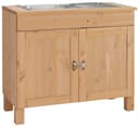 HOME AFFAIRE Spülenschrank Oslo Beige Massivholz mit Spüle Bild 2