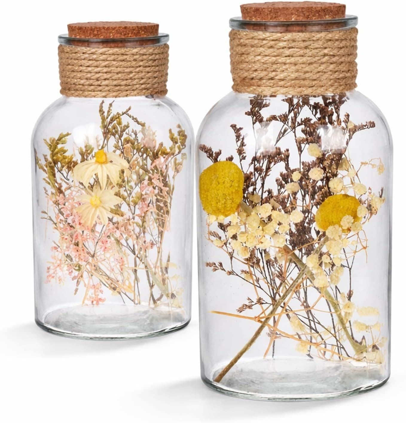 WestCraft Trockenblumen 2er Set Apothekerglas Deko - Bild 2