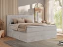 MKS MÖBEL Boxspringbett TILIANO KING Cord Bett mit Bettkästen Grau Bild 2