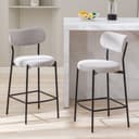 Duhome Barhocker 2er Set Grau Schlingenstoff Modern Bild 2