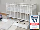 Kids Collective Babybett Weiß Kiefer Massivholz mit Matratze & Schublade Bild 2