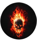 Sanilo Badematte Totenkopf Flammen 15 mm Orange/Schwarz Polyester Rund Bild 2