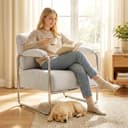 HOMCOM Relaxsessel mit breitem Sitz und Chenille-Optik Bild 2