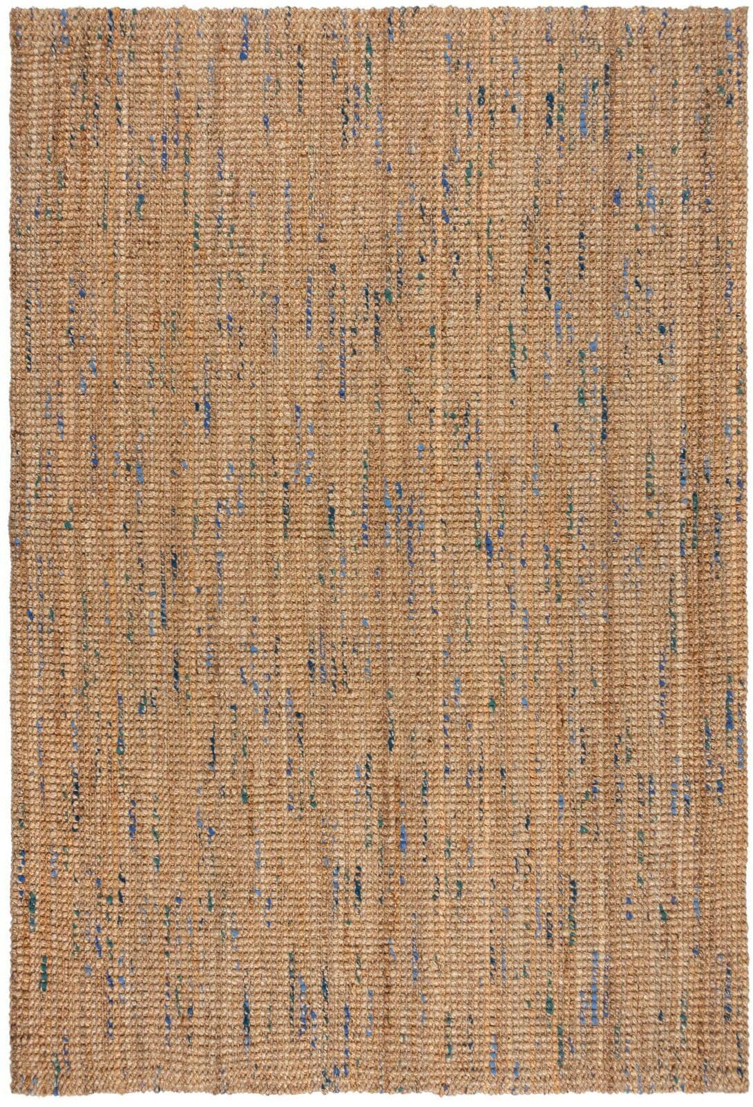 FLAIR RUGS Jute Boucle Teppich Blau mit Fransen - Bild 2
