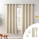 Cozyor Verdunkelungsvorhang 2er-Set inkl. 2 Magnethalter, thermoisolierend, Gardinen blickdicht, Mikrofaser Polyester Bild 2