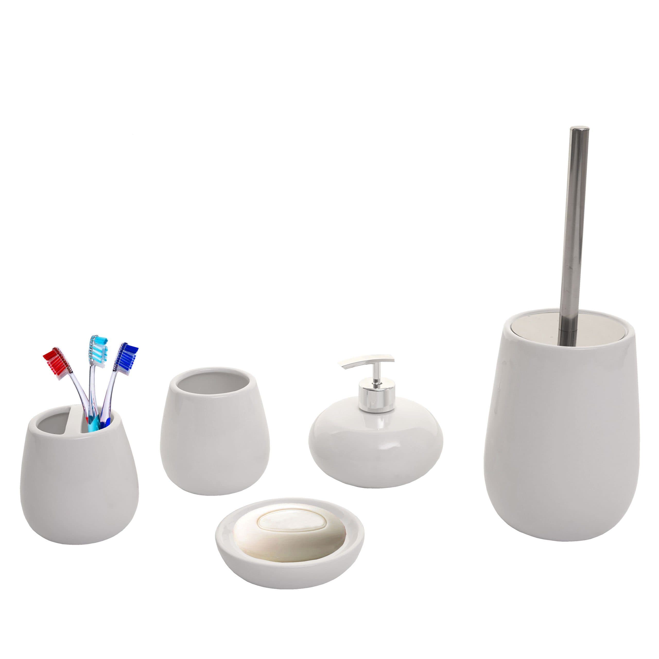 MCW Bad-Accessoire-Set 5-tlg. Keramik Weiß Seifenspender - Bild 2