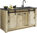 HOME AFFAIRE Spülenschrank Sherwood Braun Old Style mit Soft-Close Bild 2