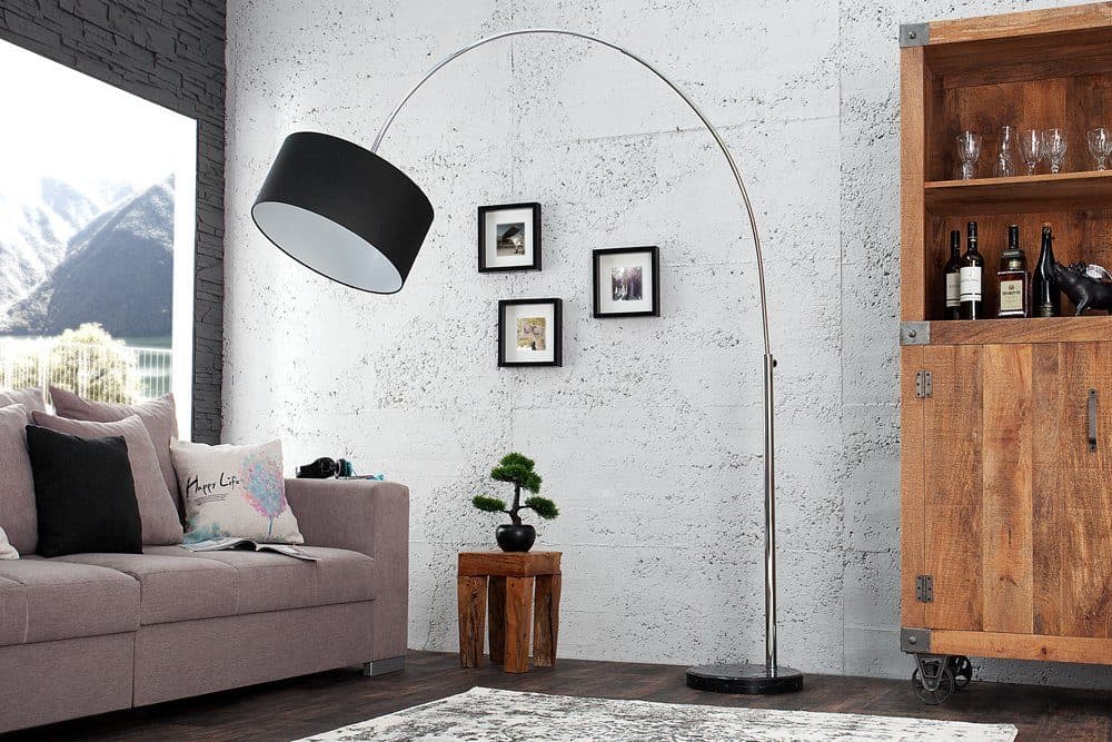 riess-ambiente Bogenlampe LOUNGE DEAL Schwarz Silber Verstellbar - Bild 2