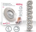 B.K.Licht LED Einbaustrahler 6er Set Matt-Nickel Dimmbar Schwenkbar Bild 2