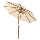 KOMFOTTEU Sonnenschirm Gartenschirm Beige mit Neigefunktion und 8 Streben Bild 2