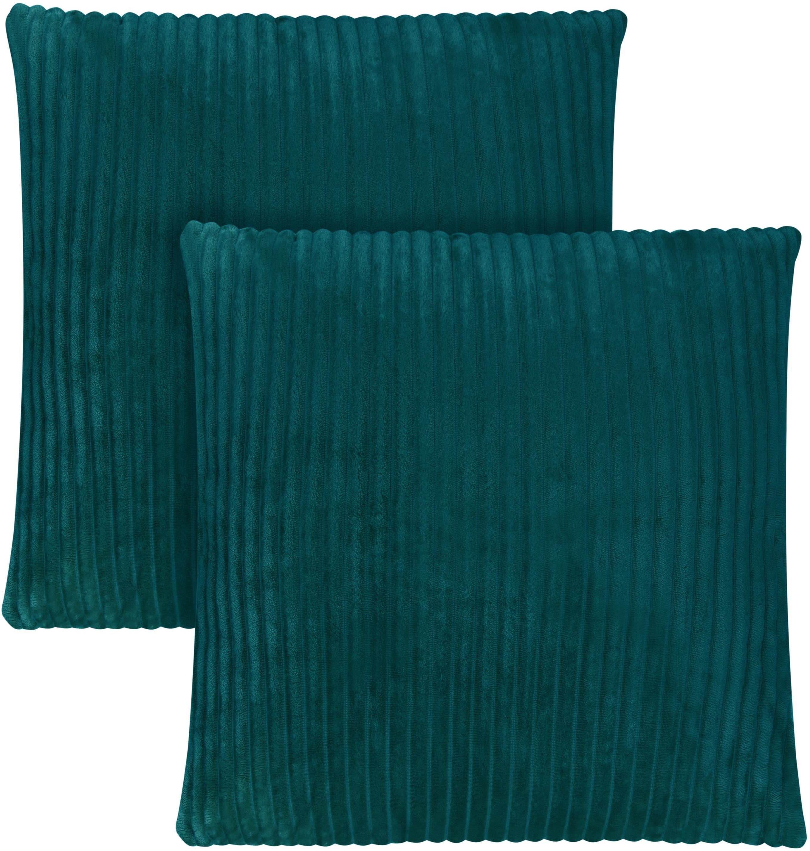 Aspero Kissenbezug 2-tlg. Streifen-Flanell 80x80 cm - Bild 2