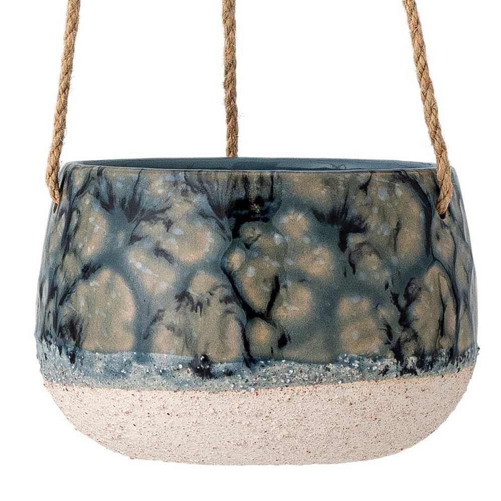 Bloomingville Blumentopf Hänger Mowbray Blau Grün 15 cm - Bild 2