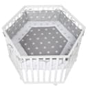 roba Laufgitter Little Stars 6-eckig Beige mit Stoffeinlage Bild 2