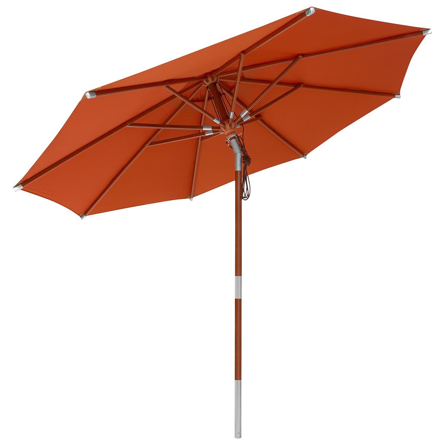 anndora-sonnenschirm Sonnenschirm 3m rund Dreh-Kipp-Mechanismus Terracotta - Bild 2