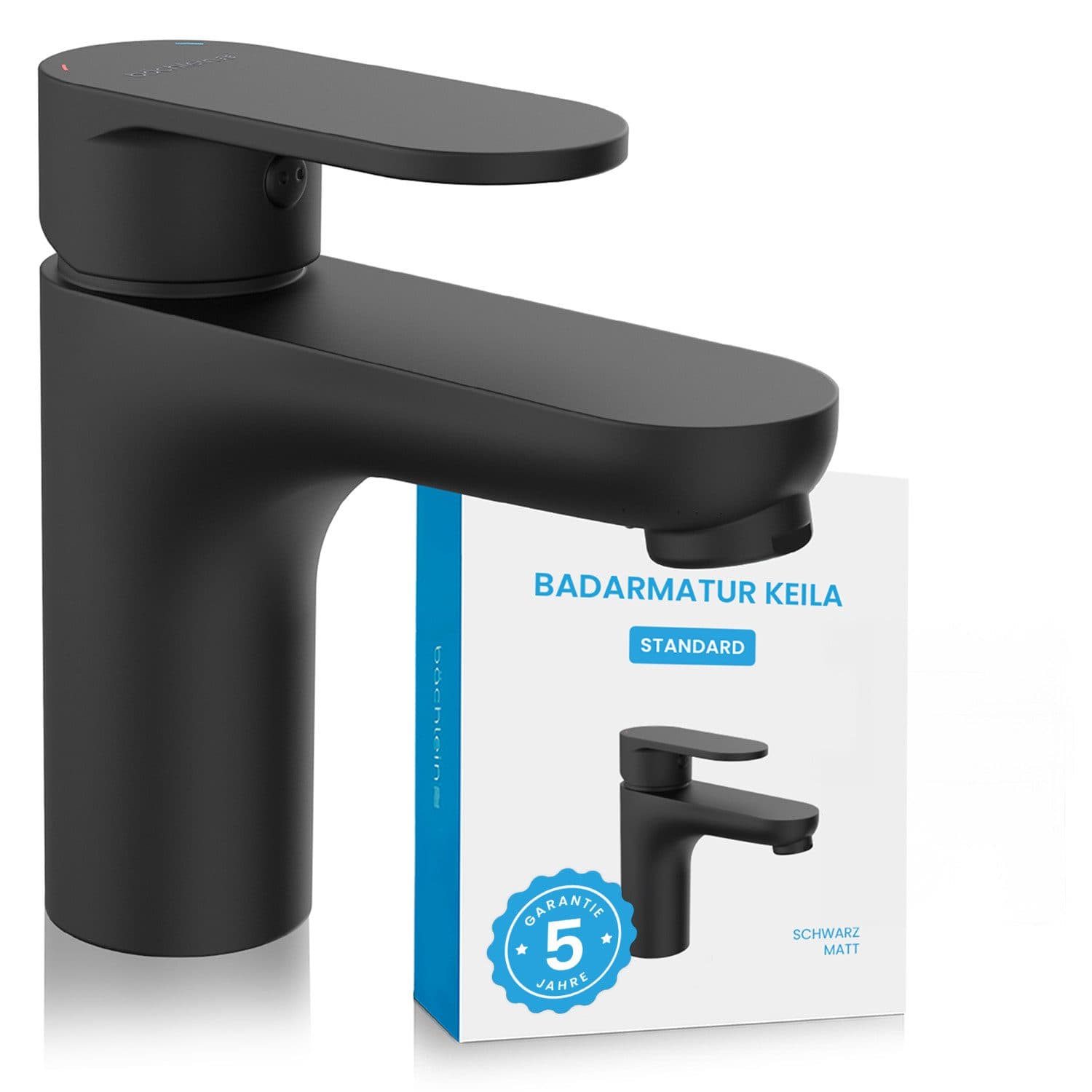 Bächlein Badarmatur Keila Schwarz Minimalistisches Design Waschtischarmatur - Bild 2