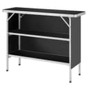 COSTWAY Campingtisch Klappbar Schwarz mit 2 Regalen Bild 2