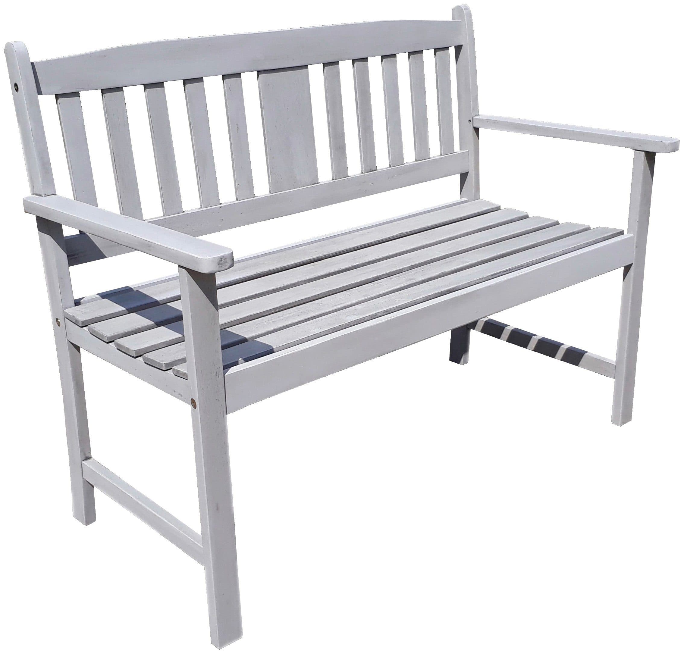 Garden Pleasure Gartenbank Stirling Grau Eukalyptus 2-Sitzer
