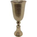 Lesli Living Dekovase Vase Blumenvase Trichtervase Gold Aluminium Bild 2