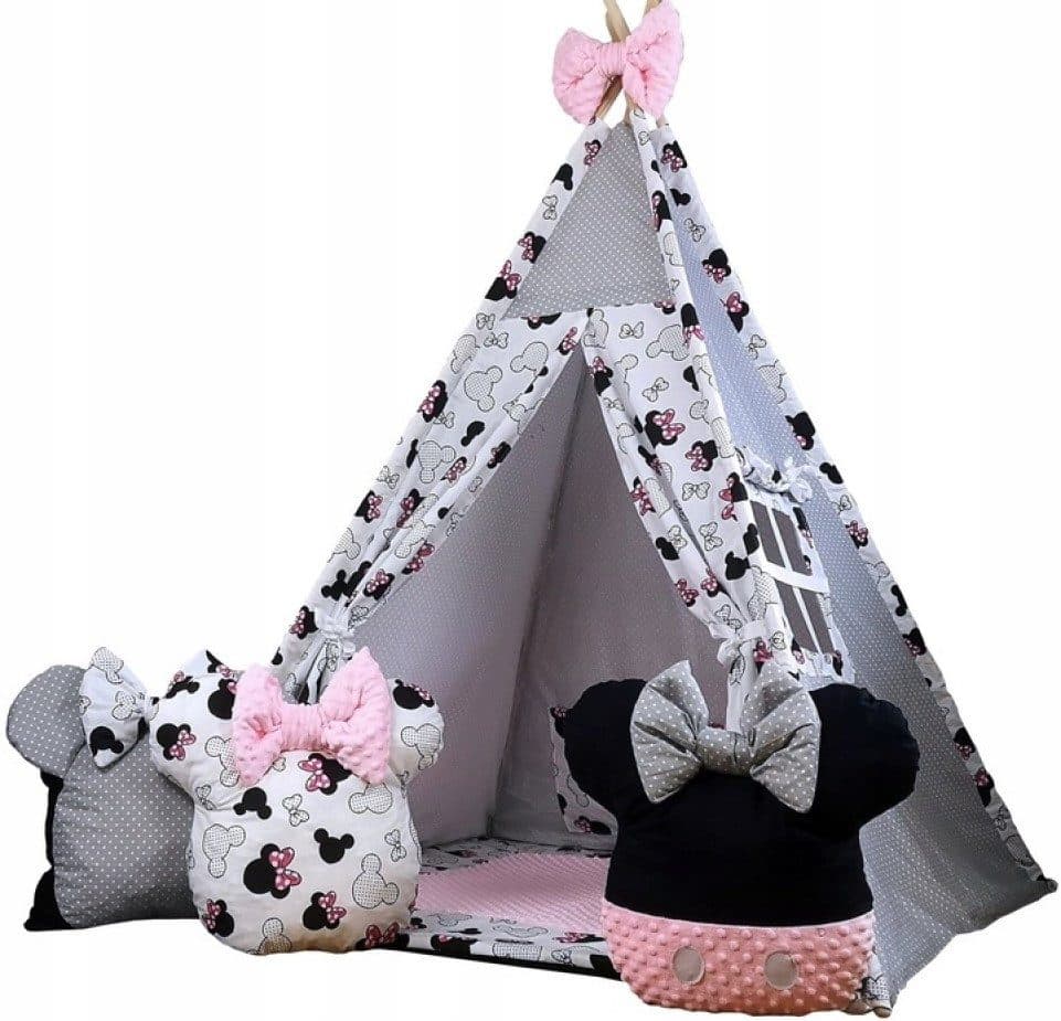 Pamek Tipi-Zelt Tiere-Team Spielzelt Set mit Kissen und Stabilisator - Bild 2