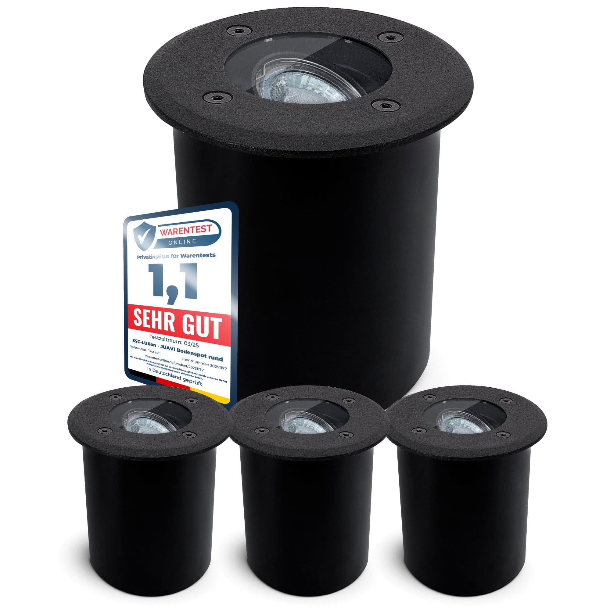 SSC-LUXon LED Gartenstrahler JUAVI Bodeneinbauleuchte IP67 schwarz rund - Bild 2