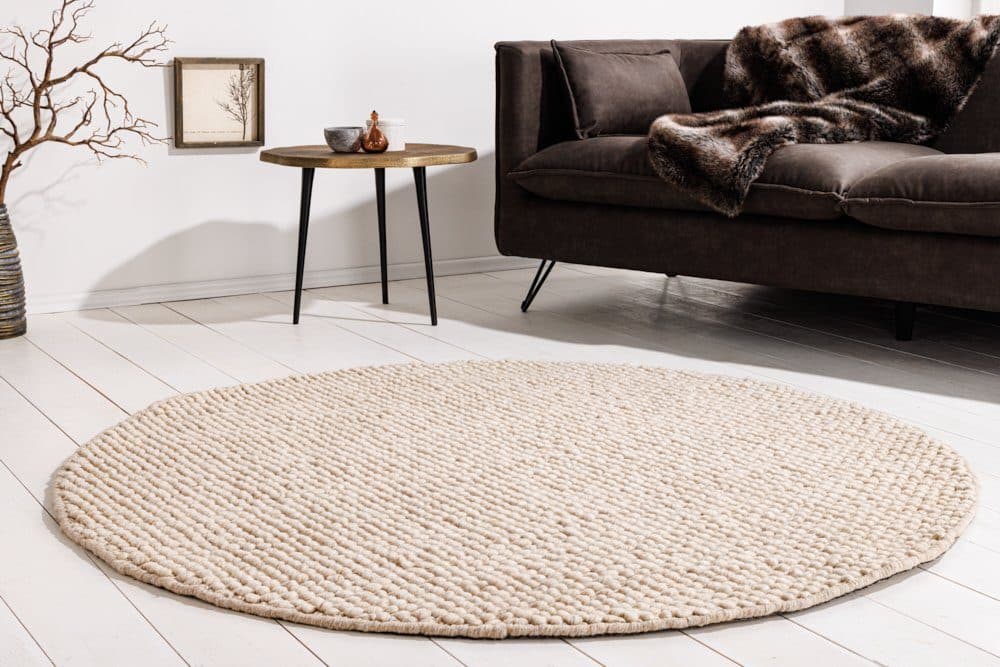 riess-ambiente Wollteppich 150cm Beige Rund - Bild 2