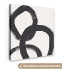 OneMillionCanvasses® Leinwandbild Abstrakt Schwarz Kreise Fotodruck Wandbild Bild 2