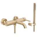wohnwerk.idee Wannenarmatur Gold Messing Einhebelmischer mit Stabhandbrause Bild 2