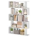 VASAGLE Bücherregal 5-stöckig Weiß Holzspanplatte Bild 2