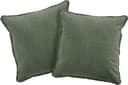 LeGer Home Dekokissen Marusha Leinenoptik Grün Fransen Modern Bild 2