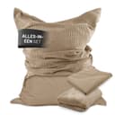 Lumaland Sitzsack Classic XXL All-in-One Set mit 2 Bezügen Beige Bild 2
