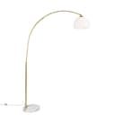 QAZQA Bogenlampe Arc-basic Modern Messing Weiß E27 Bild 2