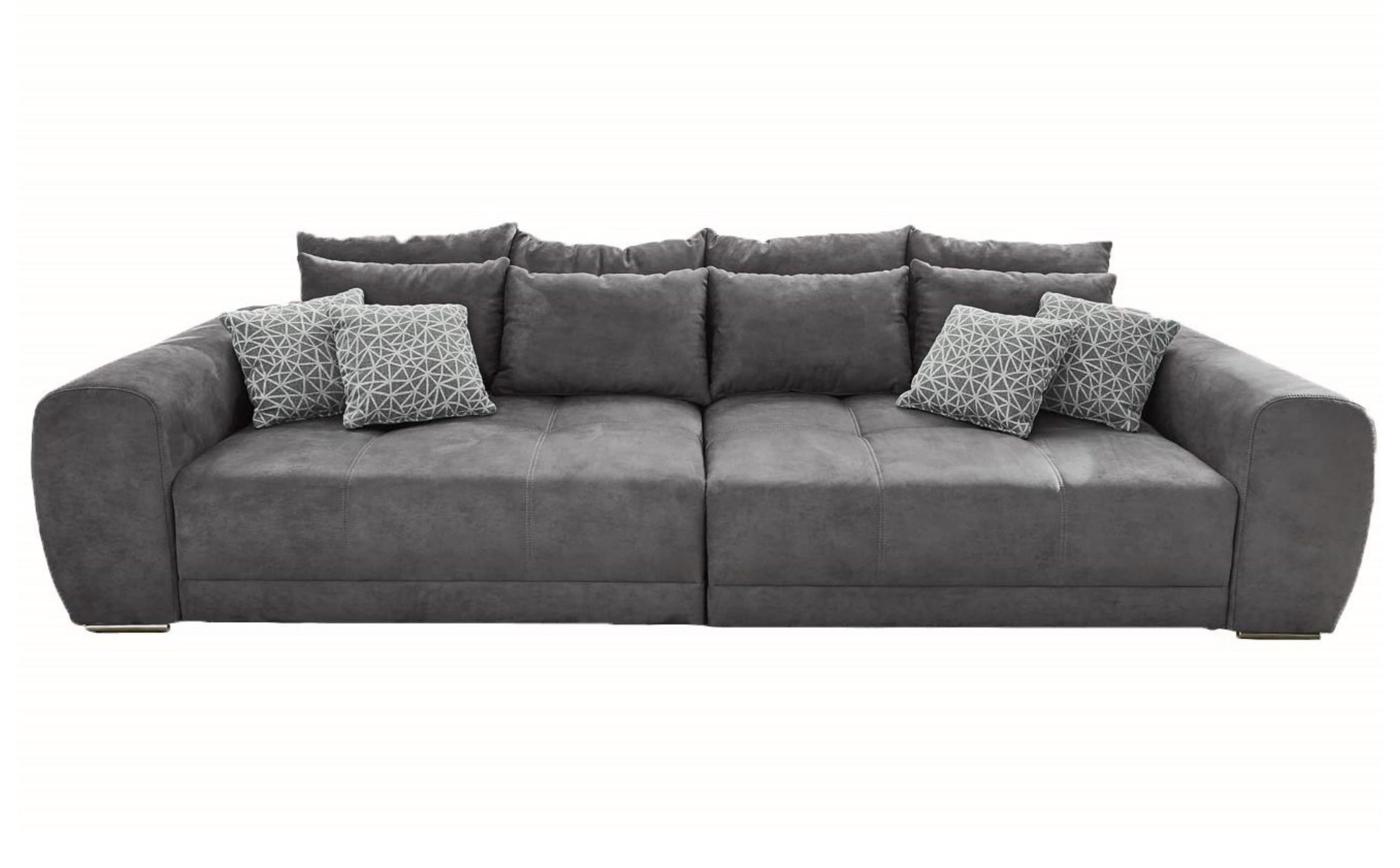 luma-home Big-Sofa 15114 XXL-Couch Grau Federkernpolsterung - Bild 2