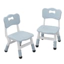 GarveeMore Kinderstuhl Set 2er blau höhenverstellbar Polypropylen Bild 2