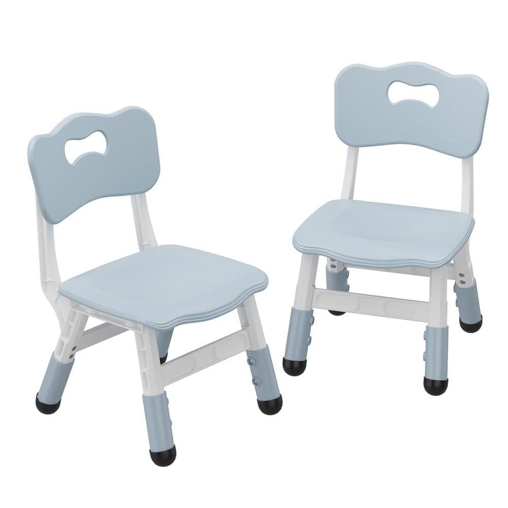 GarveeMore Kinderstuhl Set 2er blau höhenverstellbar Polypropylen - Bild 2