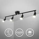 B.K.Licht LED Deckenleuchte 4-flammig Schwarz schwenkbar GU10 Bild 2
