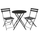 SVITA Balkonset BERLIN 3-tlg. Bistro-Set Schwarz Klappbar Bild 2