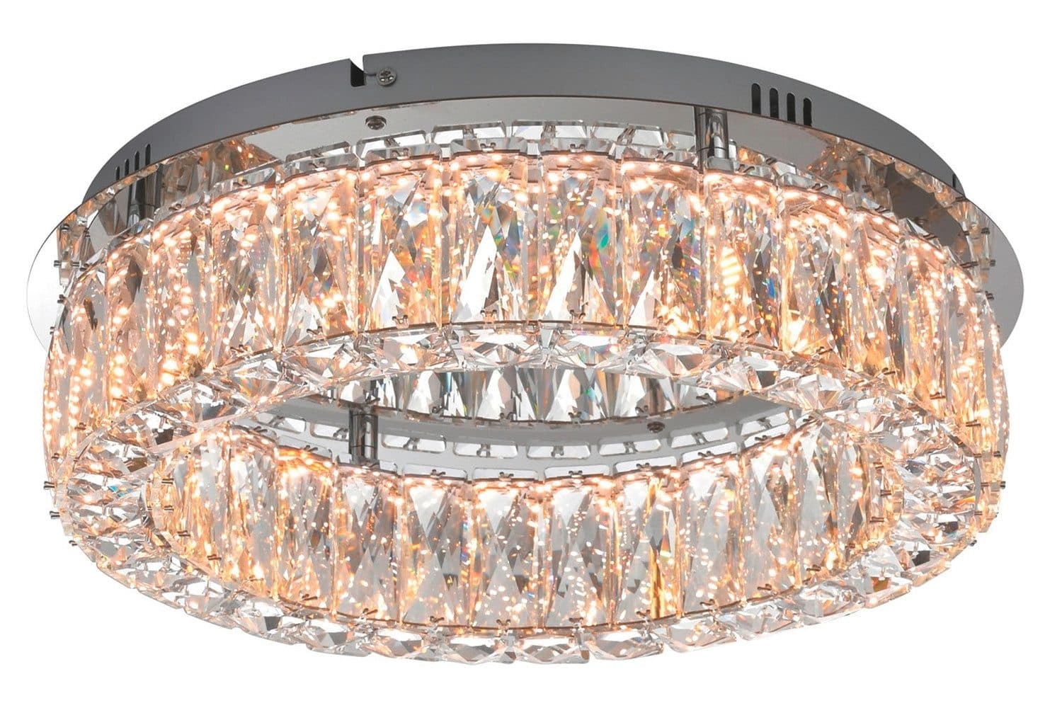 JUST LIGHT LED Deckenleuchte KULUNKA Chrom Dimmbar Kristalleffekt - Bild 2