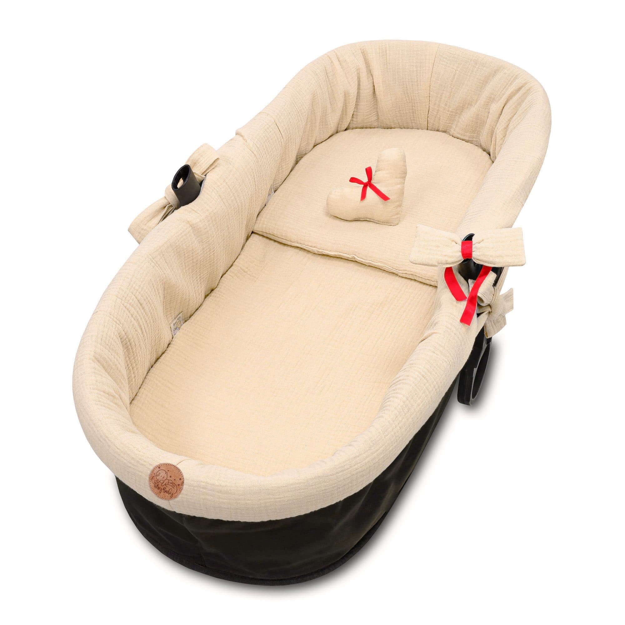 Totsy Baby Musselin Nestchen Set 3tlg. für Stubenwagen Beige - Bild 2