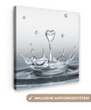 OneMillionCanvasses Leinwandbild Abstrakt Wasser Herz Modern 20x20 cm Bild 2