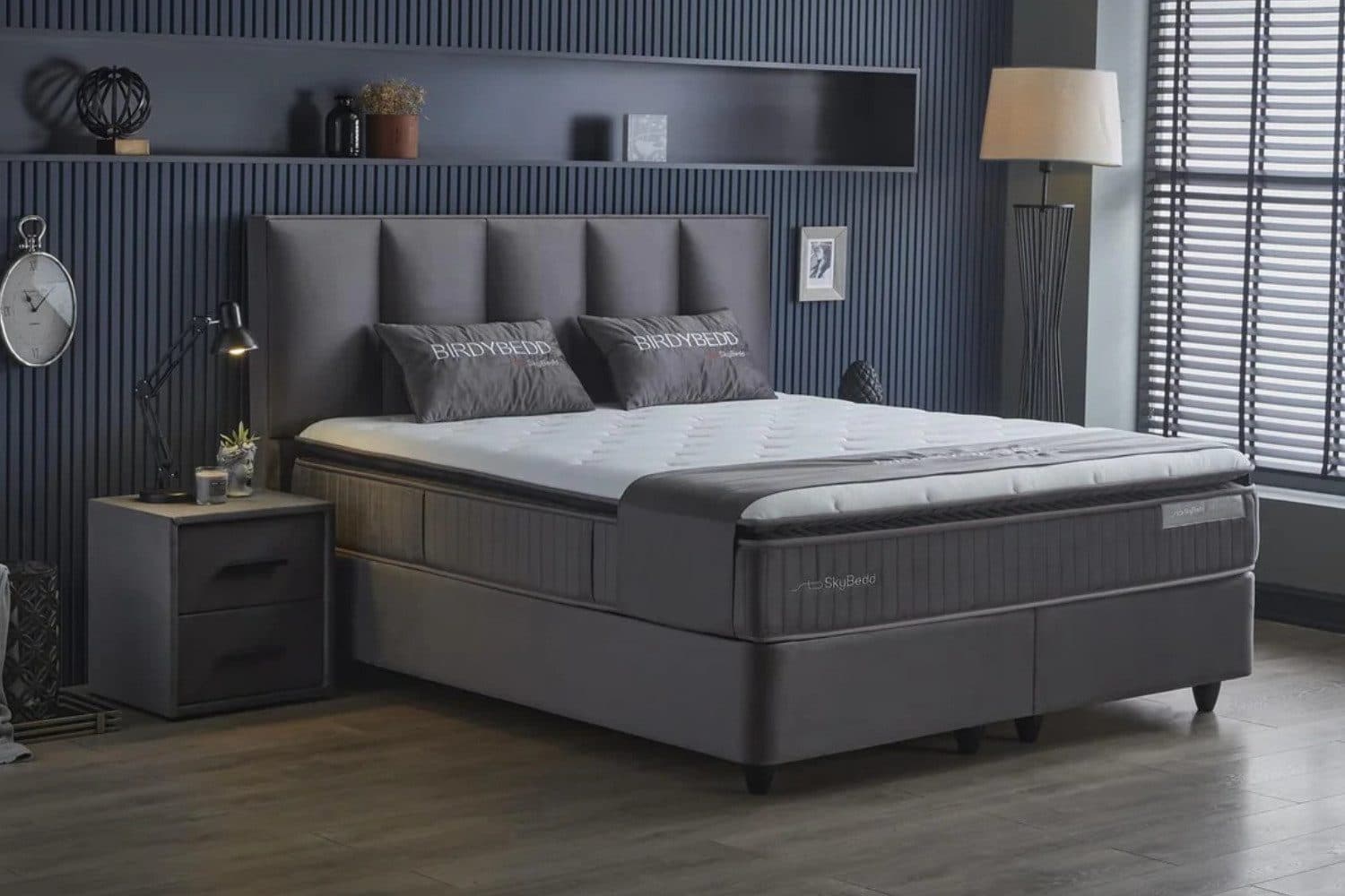 Pointhome Boxspringbett mit Bettkasten und Matratze Grau - Bild 2