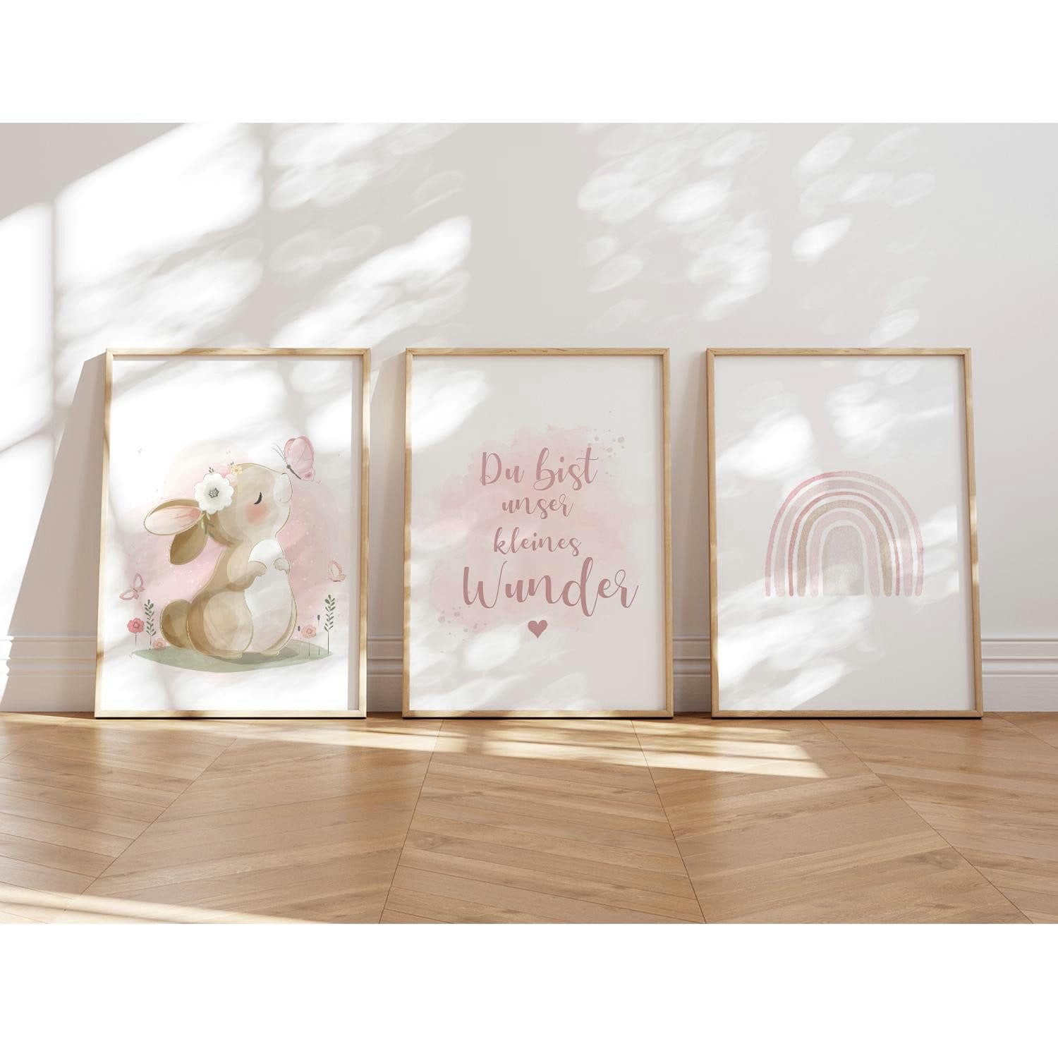 MeinBaby123® Poster Kinderzimmer Boho Tiere Rosa - Bild 2