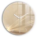 Tulup Wanduhr Glas Abstraktes Licht Modern Weiß Bild 2