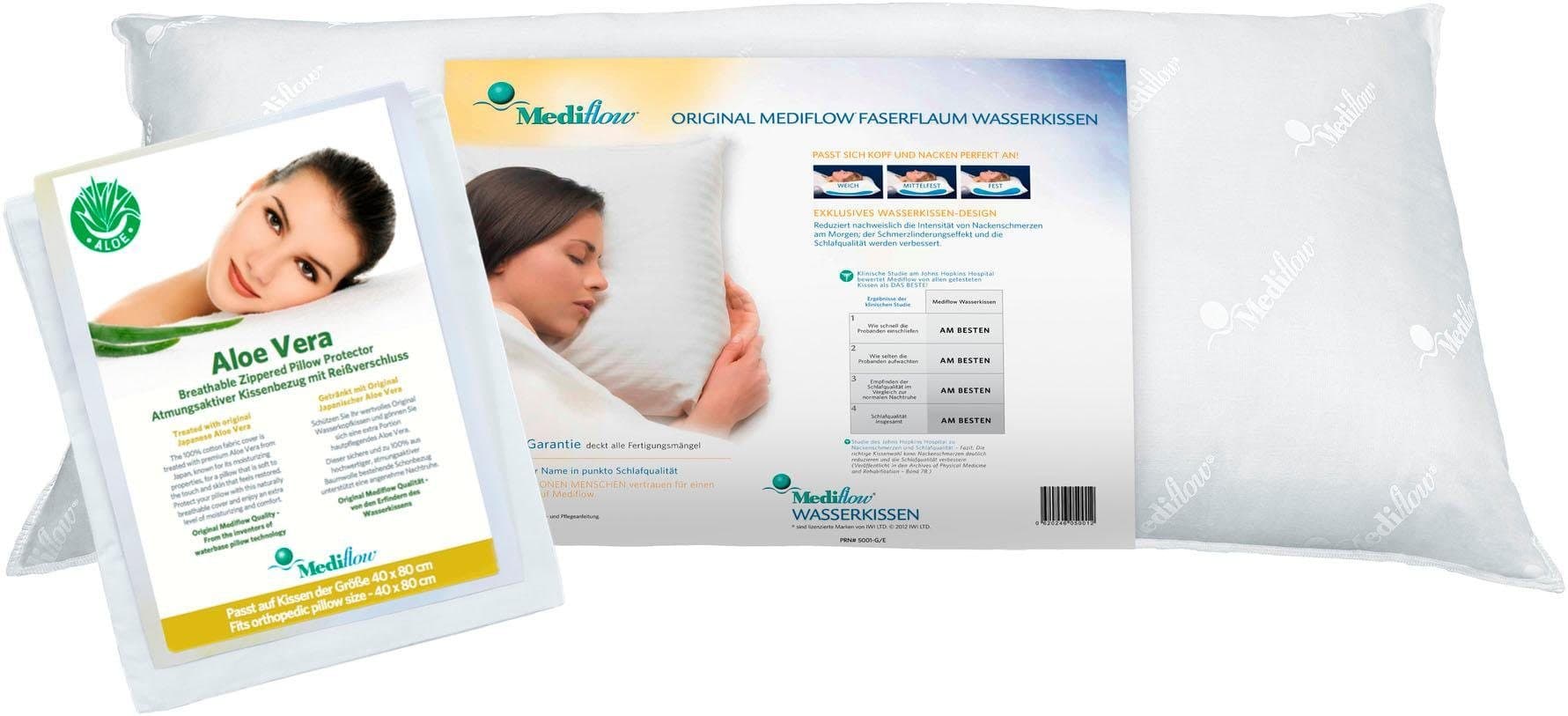 Mediflow Wasserkissen Kombipack 40x80cm Weiß mit Aloe Vera - Bild 2