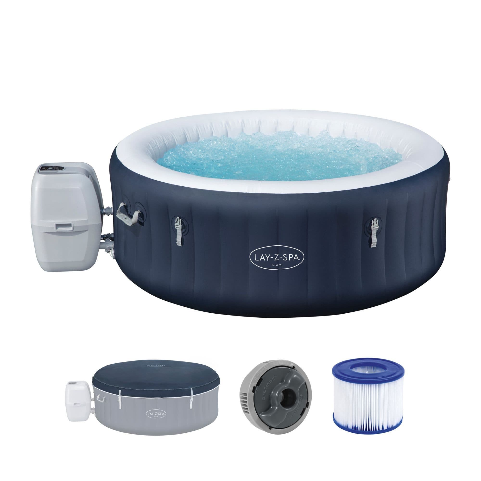 Bestway LAY-Z-SPA Miami AirJet Energiespar-Whirlpool Dunkelblau - Bild 2