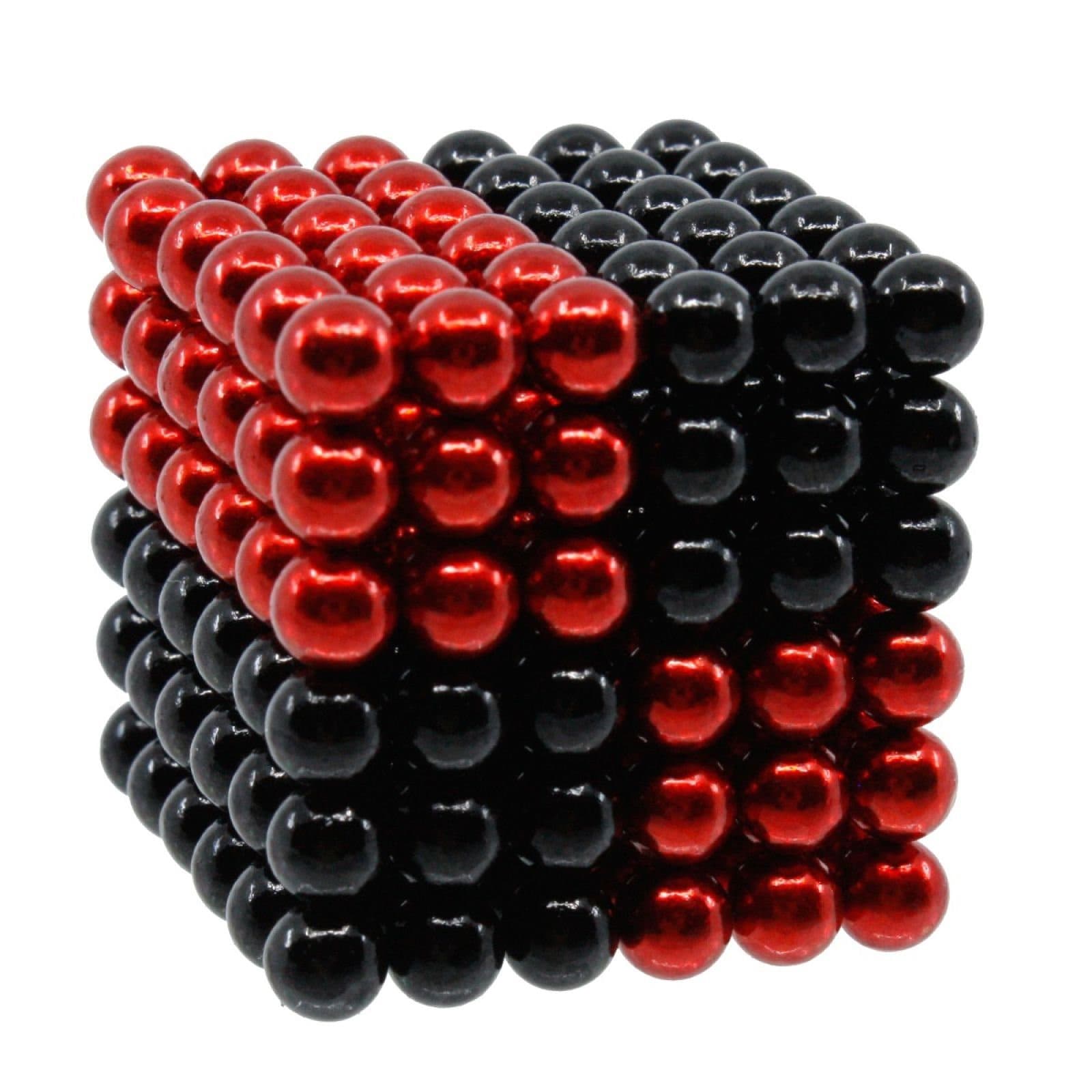 FurniSafe Neocube 5 mm Magnetkugeln Rot-Schwarz Set mit 216 Kugeln Magnetspielbausteine