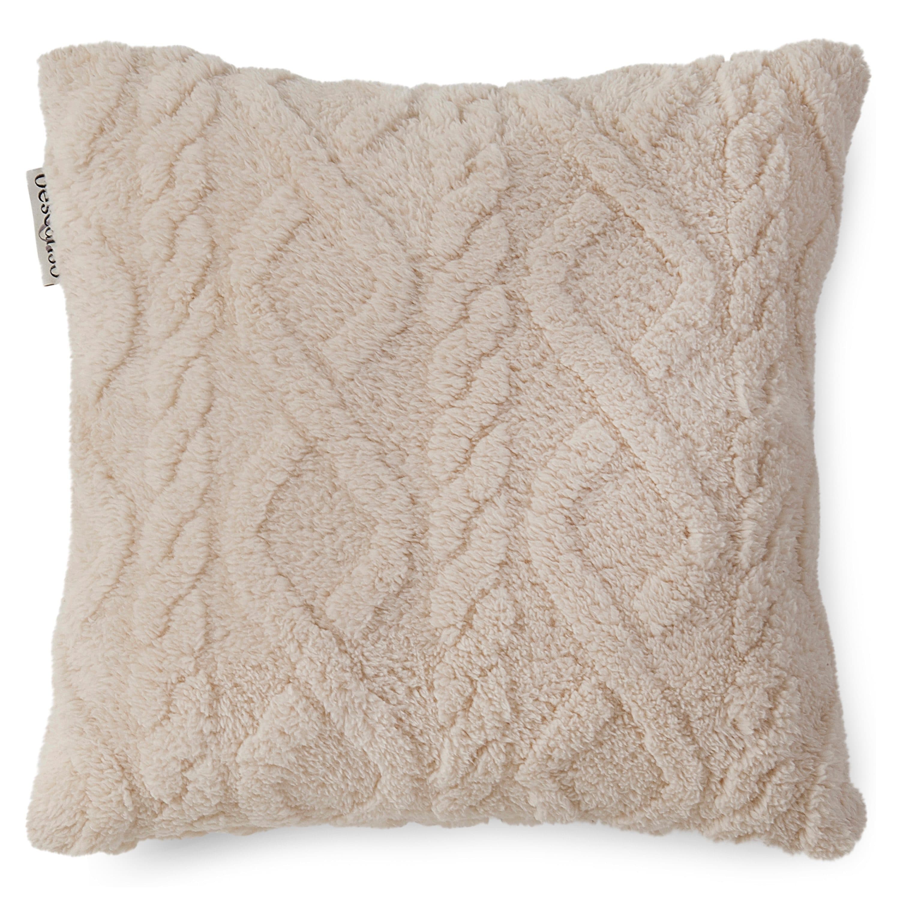 DESCANSO Dekokissen Jacquard Teddy Beige 40x40 cm - Bild 2