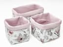 BABEES Aufbewahrungskorb Set 3-teilig Rosa Baumwolle Wickelkorb Bild 2