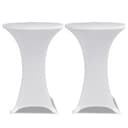 vidaXL Hussen-Set 2x Stehtisch Stretchhussen Weiß Bild 2