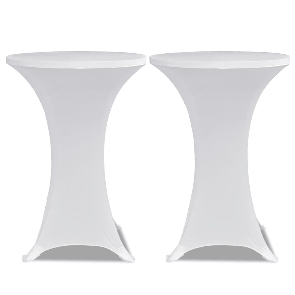vidaXL Hussen-Set 2x Stehtisch Stretchhussen Weiß - Bild 2