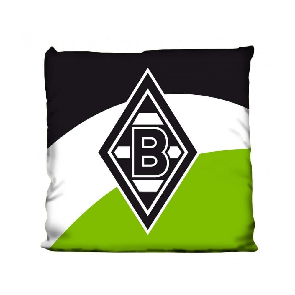 Borussia Mönchengladbach Kissen Schrägstreifen Grün/Schwarz - Bild 2